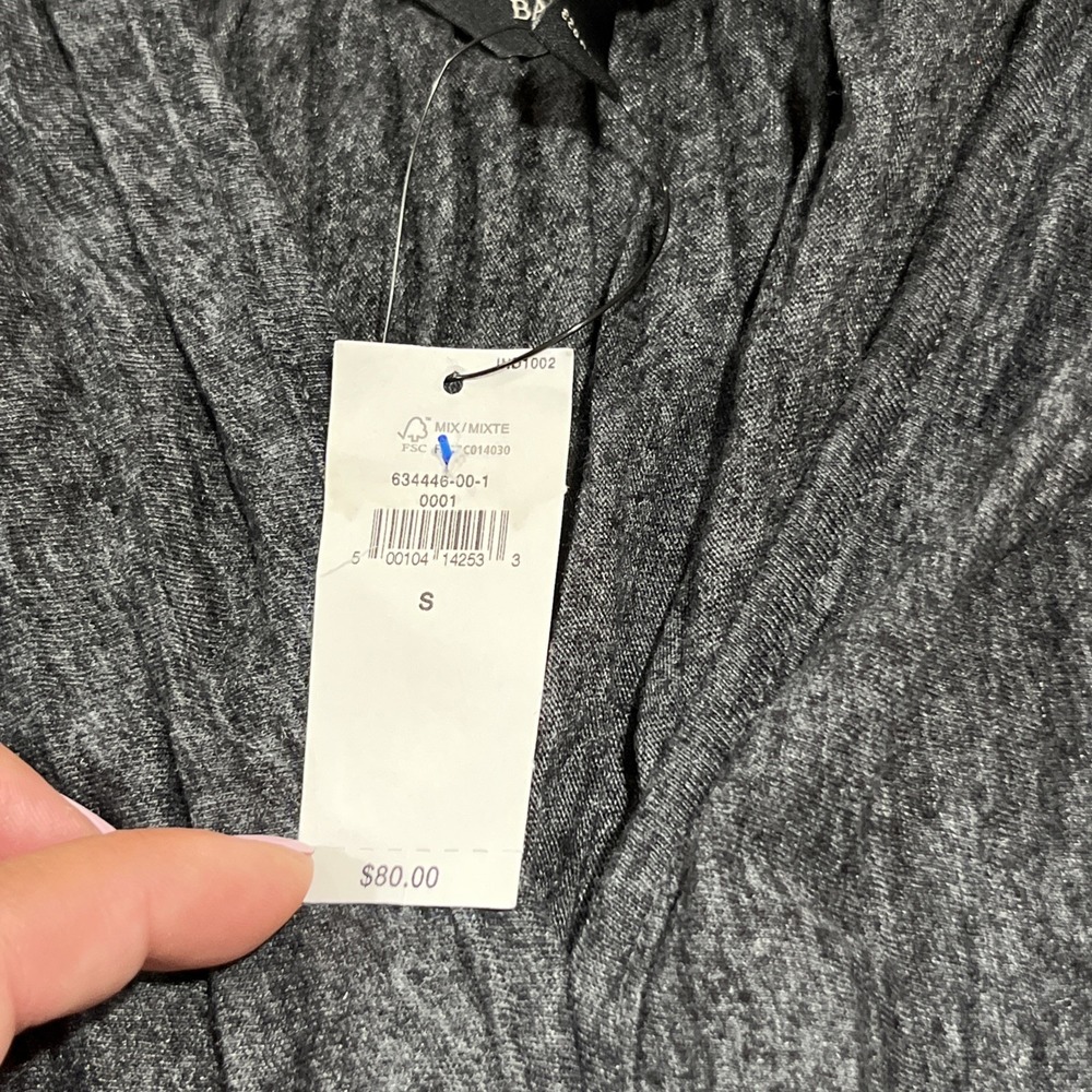 Banana Republic Pleated Peplum V Neck Sleeveless Top Drawstring Waist Sz S NWT - Picture 8 of 14